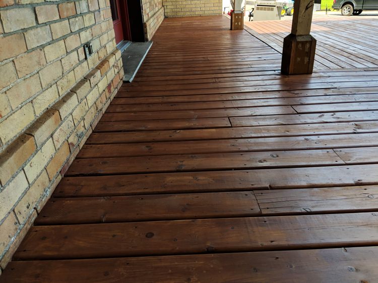 Stained deck example